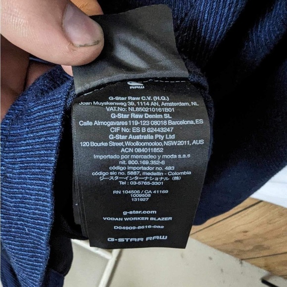 G-Star RAW Men’s Vodan Field Jacket Navy Utility Overshirt- Size Large - Picture 6 of 7